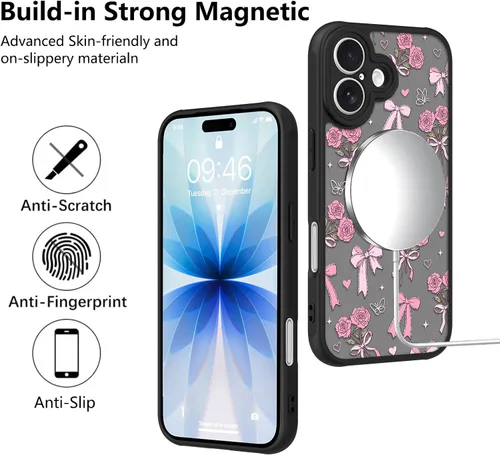Vista 74 de KANGHAR - Funda compatible con iPhone 11, diseño de leopardo negro, textura de neumático antideslizante, a prueba de golpes, funda protectora