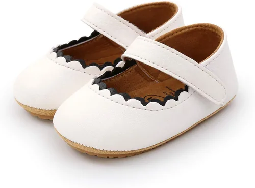 Vista 6 de SOFMUO Mary Jane - Zapatos planos con lazo, zapatos de ballet para niñas pequeñas, primeros caminantes, para boda, Navidad, zapatos de vestir