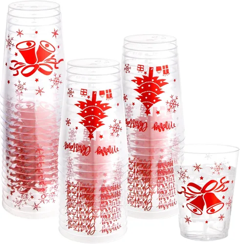 Vista 14 de WELLIFE 50 vasos de plástico dorados de 12 onzas, tazas de fiesta A-Oro