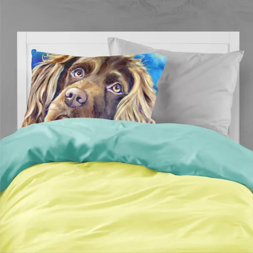 Vista 2 de Caroline's Treasures 7402PILLOWCASE Boykin Spaniel - Funda de almohada de tela estándar, ligera, súper suave, fácil de cuidar, decorativa, funda