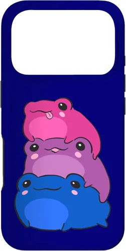Vista 29 de Funda estética para iPhone 12/12 Pro Bisexual Flag Color Frogs Sutil Bi Pride LGBTQ