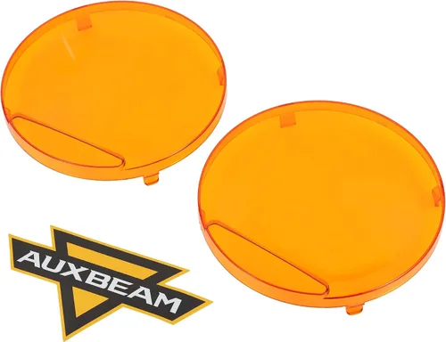 Vista 8 de Auxbeam Cubierta de luz todoterreno de 7 pulgadas, cubiertas protectoras redondas ámbar, lente de policarbonato de plástico amarillo para conducción