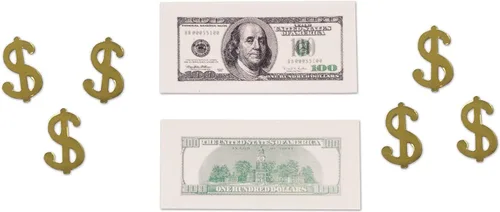 Vista 4 de Big Bucks Print-Fetti - Accesorio de fiesta (1 unidad) (0.5 onzas/paquete)
