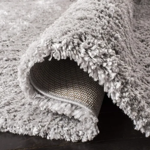 Vista 5 de SAFAVIEH Fontana Shag Collection Alfombra de Área - 8' Cuadrada, Gris, Diseño Sólido, No Desprende Pelusa y Fácil Cuidado, 2 pulgadas de Grosor