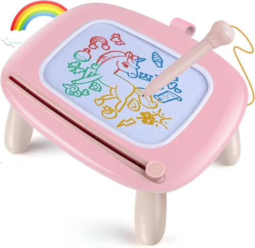 Vista 8 de Smasiagon Juguetes para niñas y niños, tablero de dibujo magnético para niños pequeños, tablero de garabatos de aprendizaje temprano escritura