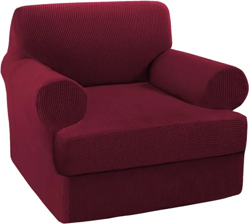 Vista 37 de Turquoize Funda para sillón con cojín en forma de T para sala de estar, funda elástica para sofá, funda suave para sillón, fundas de muebles