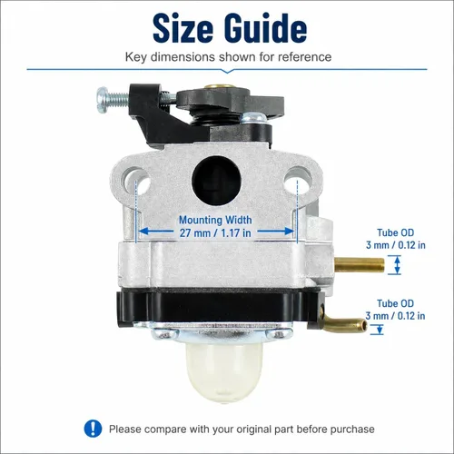 Vista 2 de Carburador TB4BP TB146EC para Troy-Bilt TB516EC TB575EC TB525EC TB4BPEC Ryobi RY252CS RY253SS Recortadora Soplador Arado Parte 753-05676A 753-06258A
