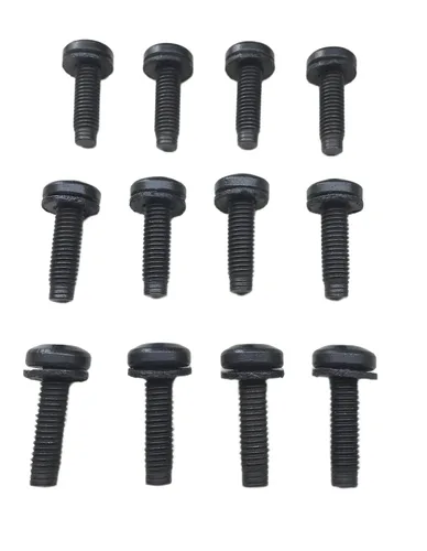 Vista 4 de 12 tornillos Torx para marco de parabrisas y bisagra Compatible con Jeep Wrangler JK 2007 a 2018 Estilo OEM con arandela de nailon correcta