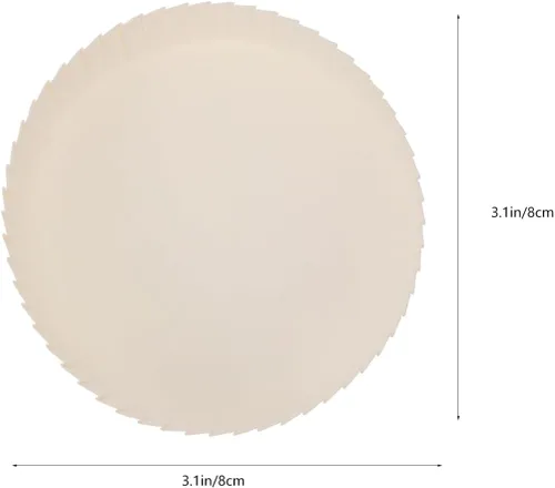 Vista 3 de Angoily Cubierta desechable para vasos de papel, 100 tapas blancas de 3.54 pulgadas, cubierta de copa de vino, protector de bebidas de café