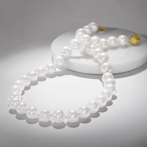 Vista 9 de Ross-Simons 11-12mm Cultured Pearl Necklace With 14kt Yellow Gold