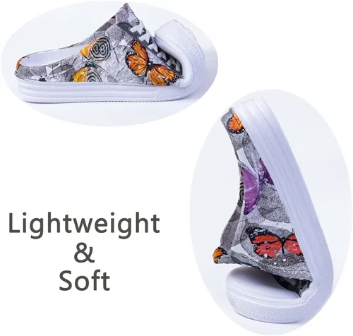 Vista 3 de CERYTHRINA Zapatos de jardín, zuecos de secado rápido, pantuflas para caminar, ligeras, para la lluvia, playa, verano, piscina, zapatos de agua