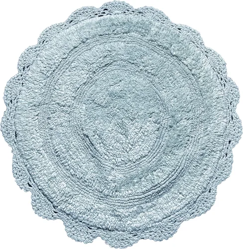 Vista 60 de Chardin home Alfombra de baño de ganchillo beige, alfombra de baño ovalada 100% algodón con borde de ganchillo artesanal hecho a mano, alfombra