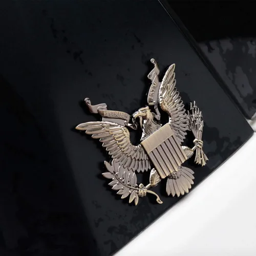 Vista 2 de Emblema de coche de metal del ejército de los Estados Unidos US Army pegatina adhesiva (bronce)