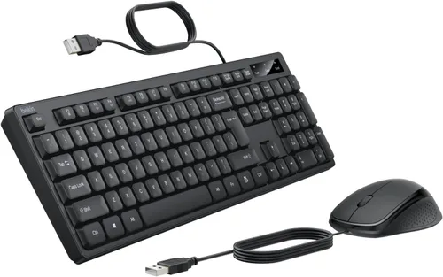 Vista 9 de Belkin Teclado y mouse inalámbricos con receptor USB-A, juego de teclado con mouse inalámbrico, diseño ergonómico para el hogar, oficina