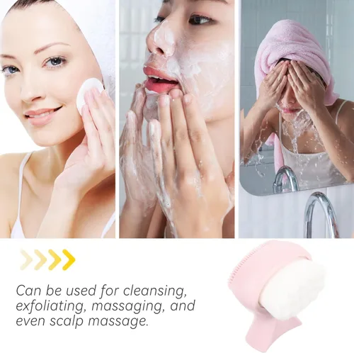 Vista 5 de Beaupretty Cepillo de limpieza facial de silicona de doble cara Cepillo limpiador facial Cepillo de lavado facial Cepillo de limpieza facial Cepillo