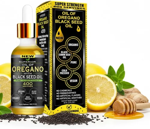 Vista 8 de Aceite de orégano con aceite de semilla negra – 400 porciones, aceite de orégano orgánico silvestre 2 en 1 con aceite de semilla negra para apoyo