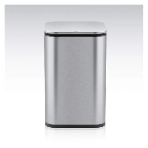Vista 10 de HASMI Basurero inteligente de acero inoxidable con tapa de inducción automática de 12 litros, cubo de basura cuadrado para cocina, suave y suave