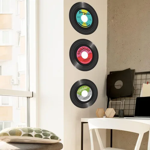 Vista 5 de WrtmyR Paquete de 5 discos de vinilo en blanco, kit de collage de pared de 11 pulgadas, imágenes estéticas, pósteres de cubierta de álbum de CD