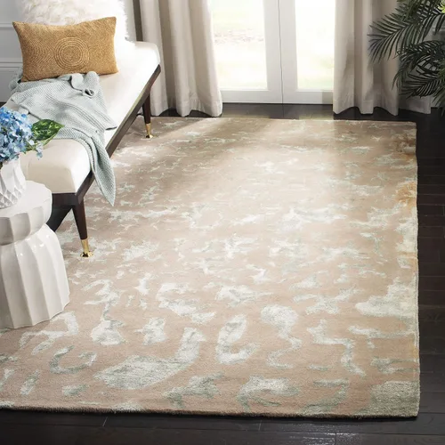 Vista 10 de SAFAVIEH Soho Collection SOH525A - Alfombra de lana prémium hecha a mano de 8 pies 3 pulgadas x 11 pies, color marfil
