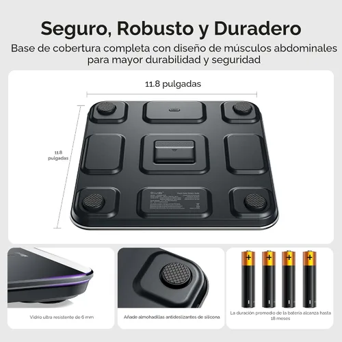 Vista 4 de Báscula digital de baño, báscula de peso de 450 libras, más precisa hasta 0.05 libras, báscula de pesaje automática para peso corporal, bebé