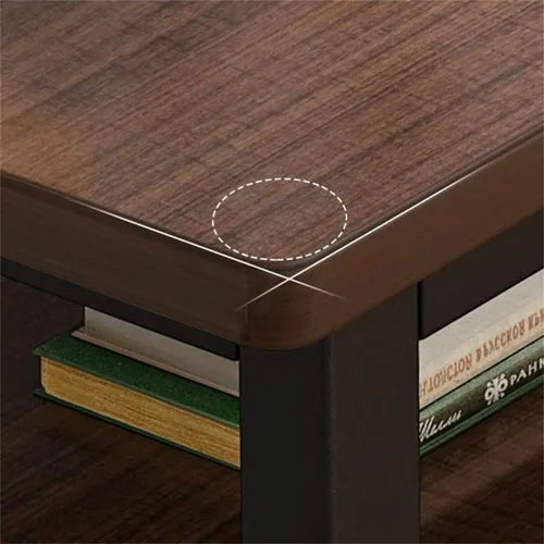 Vista 6 de Escritorio de oficina cuadrado de 15.7 pulgadas de frente a atrás, mesa larga rectangular para sala de estar, escritorio extra largo, estante