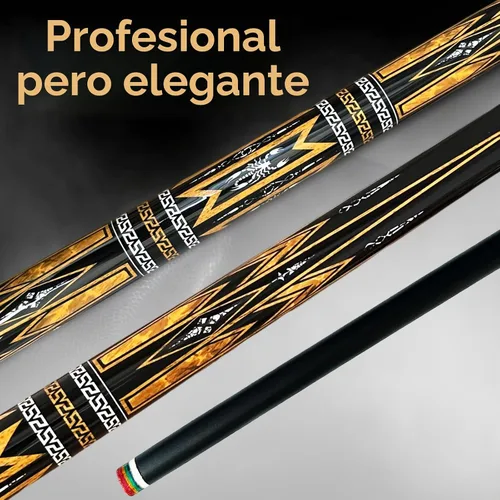 Vista 2 de Tai ba cues Juego de 2 tacos de billar con estuche, punta de cuero multicapa de 13 mm, 58 pulgadas, palo de billar profesional de madera de arce