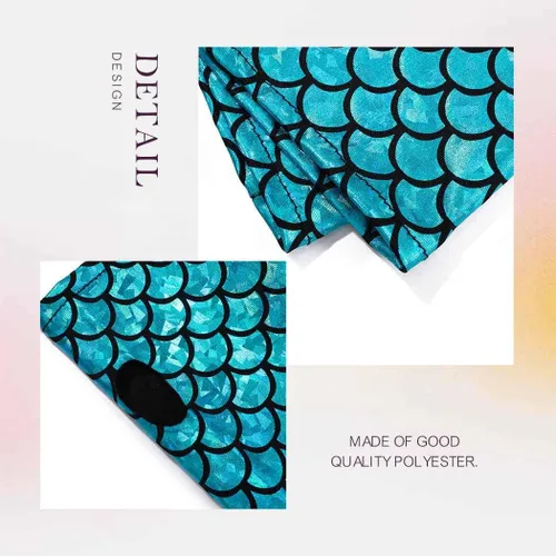Vista 4 de RELBCY Guantes de escamas metálicas, guantes sin dedos, guantes largos para fiesta, accesorios de disfraces para mujeres y niñas