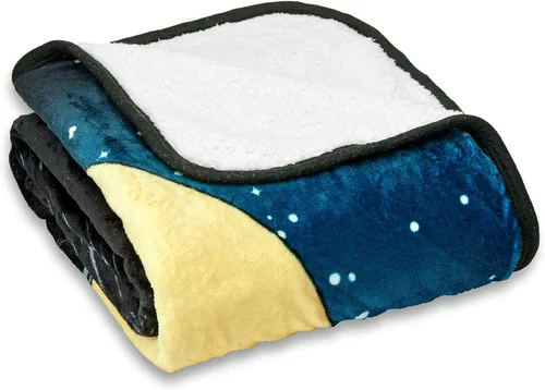 Vista 3 de Northwest Nightmare Before Christmas - Manta Sherpa de seda al tacto, 60 x 80 pulgadas, noche estrellada