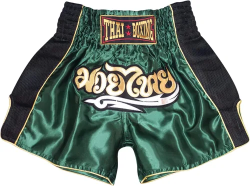 Vista 2 de SIAMKICK Pantalones cortos de Muay Thai para niños (4 años a 10 años), boxeo, kickboxing, artes marciales mixtas para niños y niñas