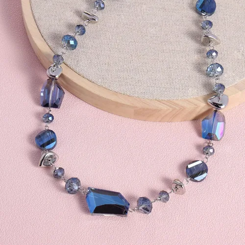 Vista 4 de Bocar Collar de cuentas de cristal para mujer, diseño de babero hecho a mano, regalo de joyería