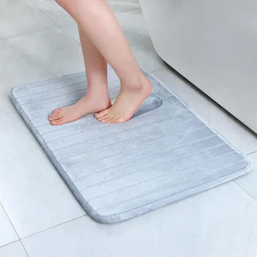 Vista 21 de SWEMSTAR Alfombra de baño de espuma viscoelástica con alfombra de inodoro, tapete de baño absorbente de agua para suelo de baño, antideslizante