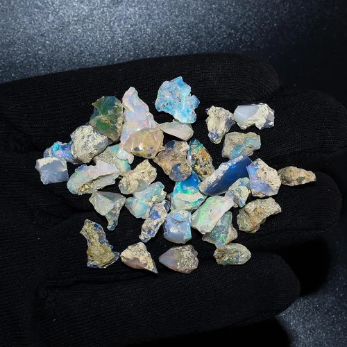 Vista 4 de Cristales de ópalo crudo, lote de ópalo natural genuino de grado AAA, cristales de reiki y piedras curativas, piedra preciosa para hacer joyas