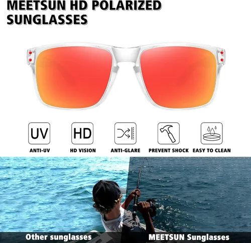 Vista 2 de MEETSUN Polarized Sunglasses for Men Women Sports Driving Fishing Glasses UV400 Protection