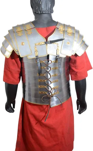 Vista 3 de Placa de pecho de chaqueta de armadura medieval, Cromo, Talla única