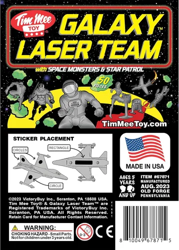 Vista 9 de TimMee Galaxy Laser Team Space Figuras – Negro vs Plata 50 piezas – Hecho en Estados Unidos
