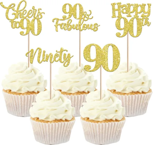 Vista 34 de 30 piezas de adornos para cupcakes de 12 cumpleaños feliz, brillantes doce, hola 12, felicitaciones a 12 años, adornos para cupcakes, 12