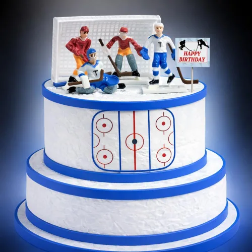 Vista 2 de Cakesupplyshop - Juego de 8 piezas de hockey para decoración de tartas