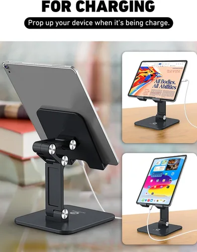 Vista 7 de OCYCLONE Soporte para iPad para escritorio, ajustable, plegable, para tableta, accesorios de iPad, soporte de exhibición, accesorios de oficina