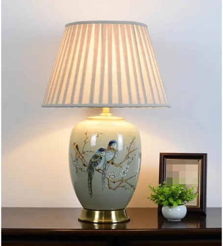 Vista 8 de Lamp for Desk Ceramic Retro Table Lamp Living Room Study Bedroom Bedside Table Decorative Lamp Creative Hotel Table Lamp Desk Lamps for Home