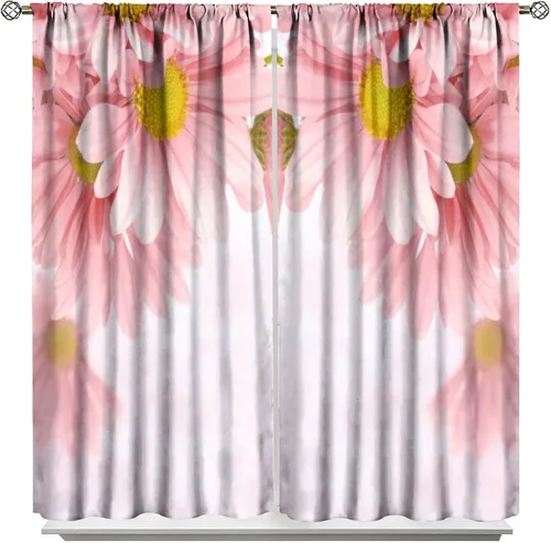 Vista 57 de Cortinas de cocina rústicas y florales, estilo retro, estilo granja, cabaña, casa de campo, margaritas, estilo granja, ventana, puerta
