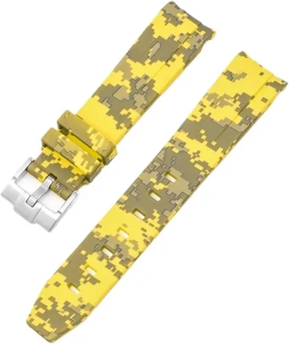 Vista 64 de Correa de camuflaje para Omega Moon Curvo Extremo Pulsera de goma de silicona Hombres Mujeres Sport Watch Band Accesorio 0.787 in
