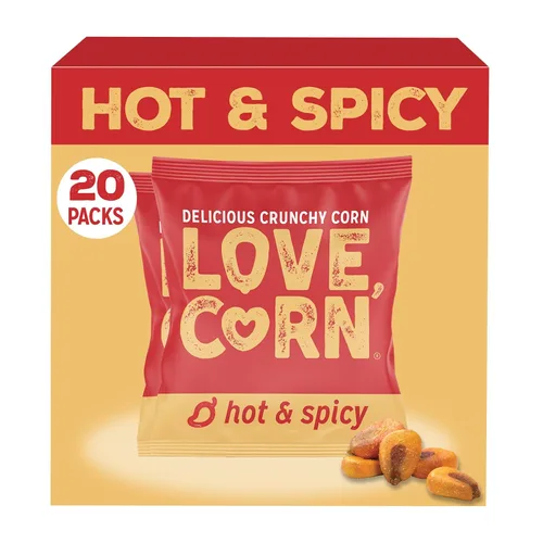 Vista 11 de LOVE CORN BBQ 0.7oz x 20 bolsas – Delicioso maíz crujiente – Snacks familiares saludables – Sin gluten, Kosher, sin OGM – Alternativa para papas