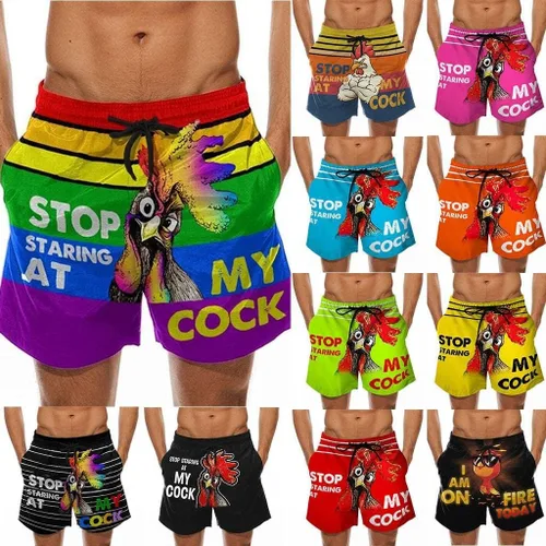 Vista 6 de YIJIAJIA Traje de baño para hombre 2021 con cordón para hombre, estampado especial de polla, cerveza, festival, playa, traje de baño casual