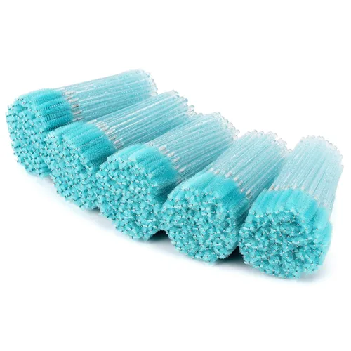 Vista 12 de Tbestmax 500 Varitas de Rímel Desechables Cepillo de Pestañas Spoolies para Ceja Extensión de Pestañas de Ojo, Kits de Aplicadores de Brochas de 5