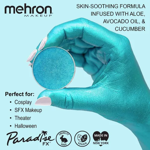 Vista 20 de Maquillaje Mehron Paradise AQ - Recambio de maquillaje (0.25 onzas) (Azul oscuro metálico)