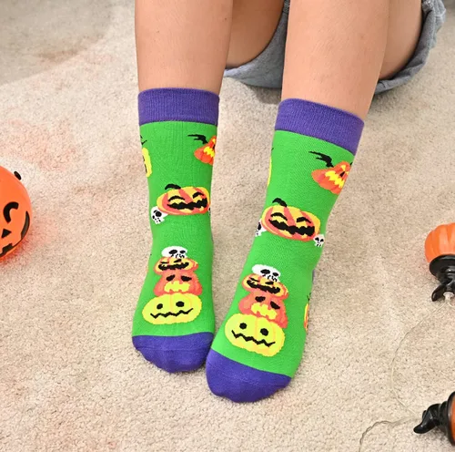 Vista 5 de Dsia Zamur Calcetines para niños y niñas, paquete de 4 a 6 unidades + caja de regalo, novedosos calcetines de pantorrilla coloridos para niños de 2