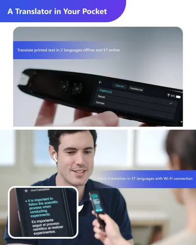 Vista 4 de PenPower WorldPenScan Go - Lápiz de traducción con escaneo, lectura, grabación de audio, interpretación en vivo y compañero de lectura AI para niños