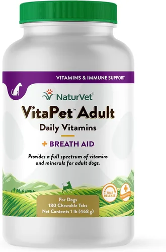 Vista 10 de NaturVet VitaPet Vitaminas diarias para perros con ayuda respiratoria – Incluye espectro completo de vitaminas, minerales, ácidos grasos omega-6