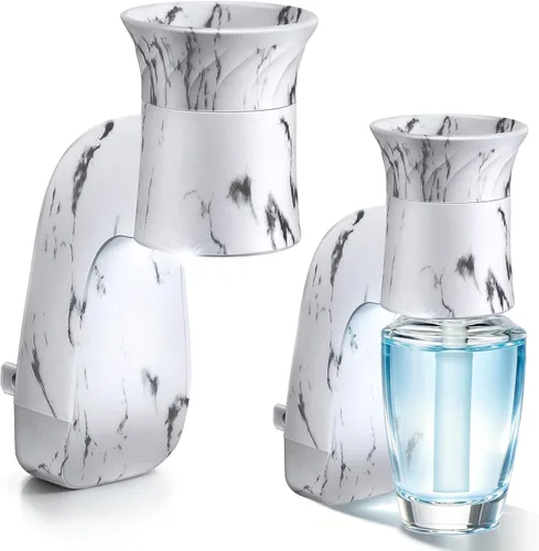 Vista 9 de Hohean 2 piezas de enchufe de fragancia de pared con luz nocturna compatible con fragancia WallFlower Bath & Body Works, certificado ETL, difusor