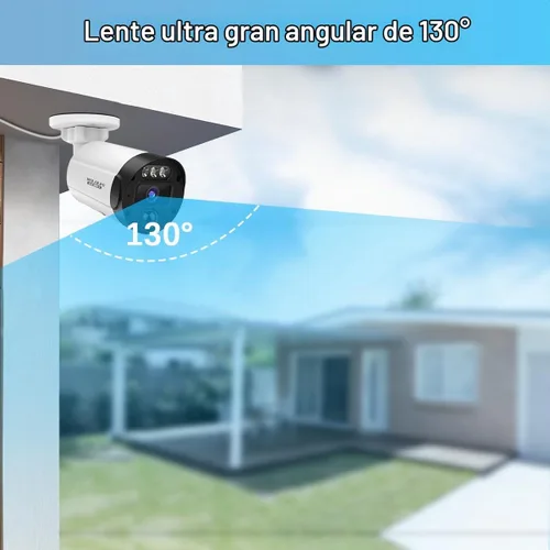Vista 3 de Almacenamiento de 90 días y audio de 2 vías: sistema de cámara de seguridad con cable para exteriores, sistemas de cámara de seguridad con cable